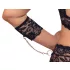 Cottelli Bondage Plus Size - krajková podprsenka sada (černá) - 3XL