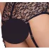 Cottelli Bondage Plus Size - krajková podprsenka sada (černá) - 3XL