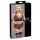 Cottelli Bondage Plus Size - krajková podprsenka sada (černá) - 4XL