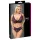 Cottelli Plus Size - průsvitný vzorovaný set podprsenky (fialový) - 2XL