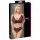 Cottelli Plus Size - průsvitný vzorovaný set podprsenky (fialový) - 2XL