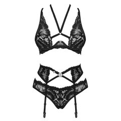 Obsessive Alessya - lace underwear set (black)