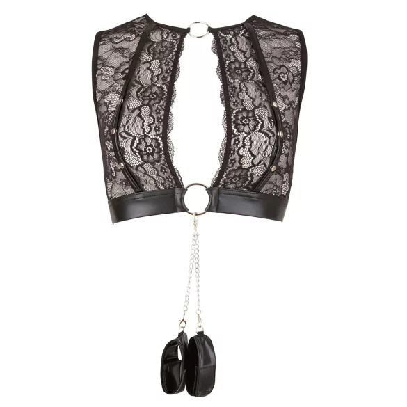 Cottelli Bondage - krajková sada spodního prádla - 4dílná