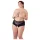 Cottelli Plus Size - otevřené kalhotky s krajkou a perlami - černé - 2XL