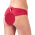 Cottelli - dámské otevřené francouzské kalhotky s mašlí - červené - XL