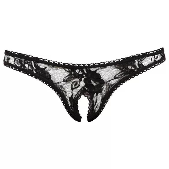 Cottelli - tanga z krajky - černá - XL