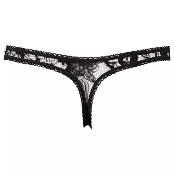 Cottelli - tanga z krajky - černá - XL