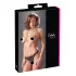 Cottelli - dámské tanga s perlami - otevřená krajka - černá - XL