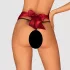 Obsessive - dámská tanga s mašlí - červená - L/XL