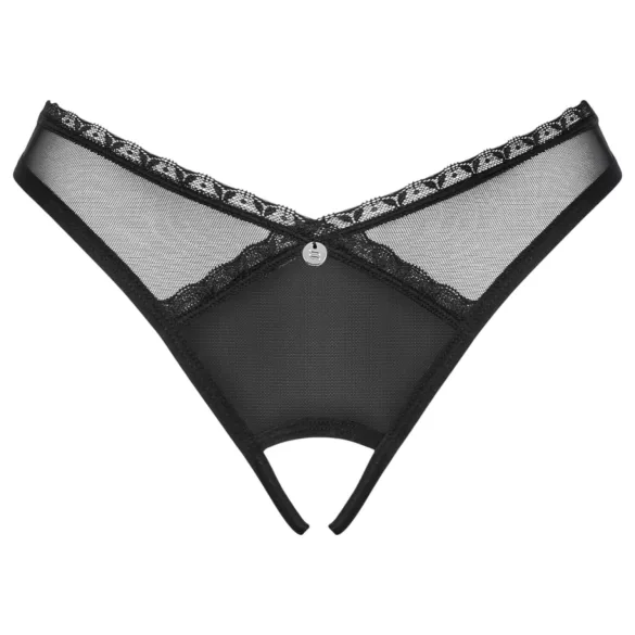 Obsessive - otevřené tanga - černá - XL/XXL