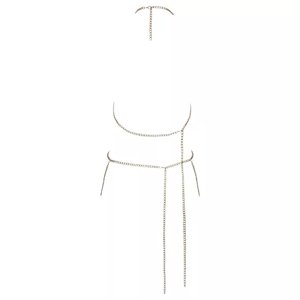 Cottelli - tělový postroj s řetízky - zlatá