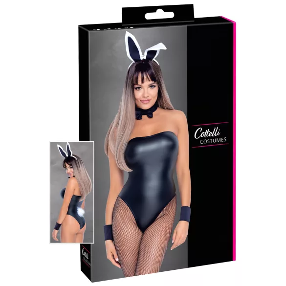 Cottelli - sexy kostým králiček - lesklý 5dílný set