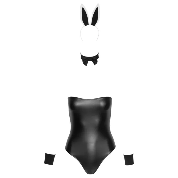 Cottelli - sexy kostým králiček - lesklý 5dílný set - XL