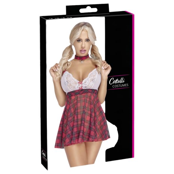 Cottelli - kostým školačky - červenobílá