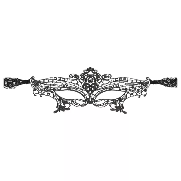 Cottelli - maska na oči - vyšívaná krajka - černá