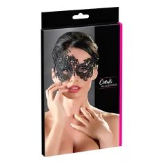   Cottelli - Erotická maska - vyšívaná, asymetrická - černá