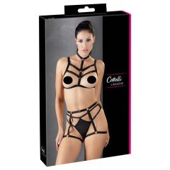 Cottelli - adjustable thong underwear trio - black (S-L)