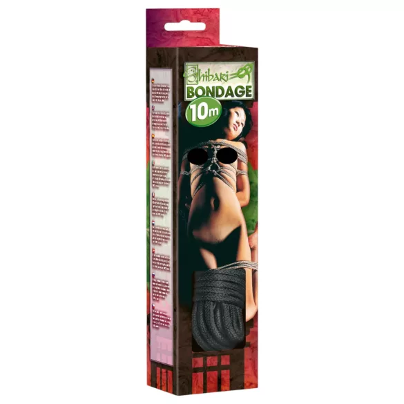 Shibari - bondage lano - 10 m - černé