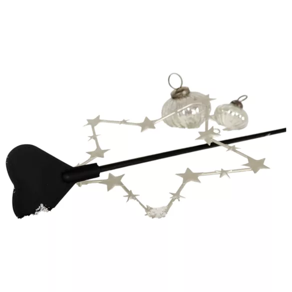 Srdce - silikonový bičík - černý