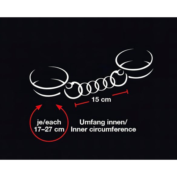 Bad Kitty - srdcová pouta (černá)