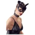 Bad Kitty - kožená kočičí maska se štrasem - černá S-L