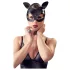 Bad Kitty - kožená kočičí maska se štrasem - černá S-L