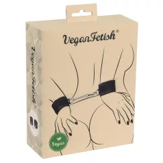   Vegan Fetish - pouta na zápěstí - krátký řetěz - černá