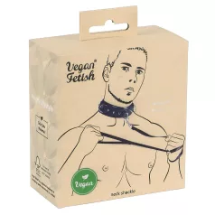 Vegan Fetish - obojek s hroty a vodítko - černý