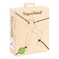 Vegan Fetish - sada kravat na postel (černá)