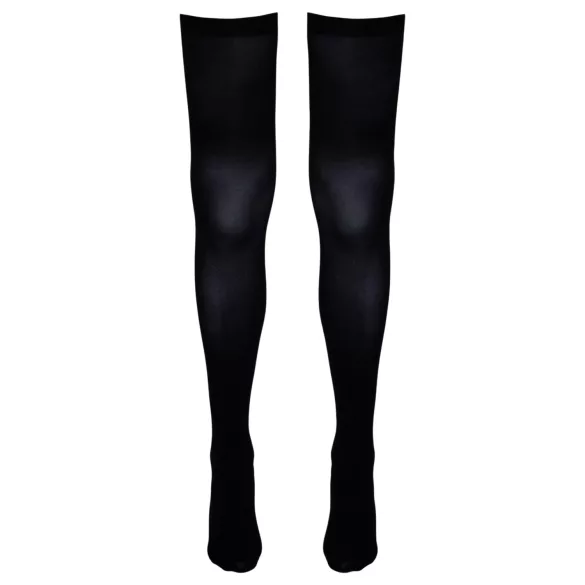 Cottelli - samodržicí síťované punčochy nad kolena (černé) - S/M - L/XL