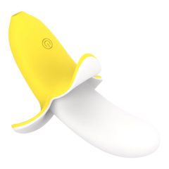   Lonely - dobíjecí, vodotěsný, banánový vibrátor (žluto-bílý)