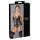 Cottelli Bondage - lesklý top s podpůrnou podprsenkou a pouty (černý) - L