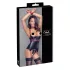 Cottelli Bondage - lesklý podprsenkový top s obojkem - černý - XL