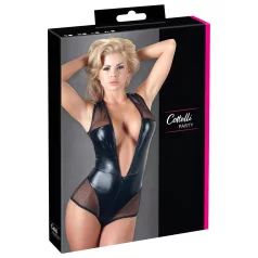 Cottelli - lesklé síťované body - černá - M
