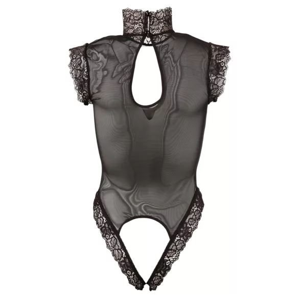 Abierta Fina - erotické body - síťované - černé - M