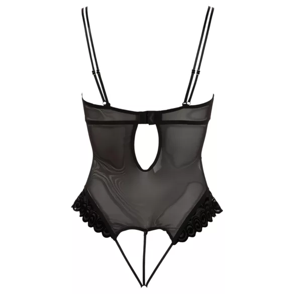 Cottelli - dámské body - sametové, variabilní - černé - 80C/M