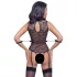 Cottelli Bondage - krajkové body s pásky - černé - L