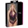 Cottelli Plus Size - krajkové body s květinovým vzorem - černá/fialová - 4XL