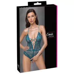 Cottelli - krajkové šněrovací otevřené body (zelené)