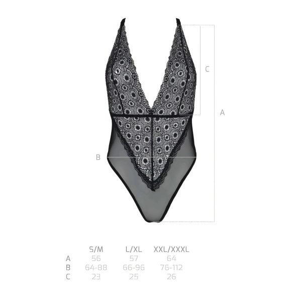 Passion Eco Zinnia - krajkové body (černé)