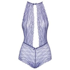 Kissable - strappy, lace bodysuit (purple)