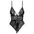 Kissable - krajkový body (černý) - L/XL