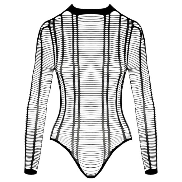 Cottelli - otevřené proužkované body - černé - S-L