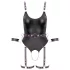 Cottelli - otevřený bondage body s pouty - černá