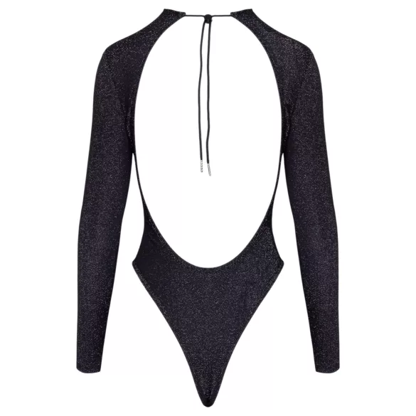 Cottelli - třpytivý body s otevřenými zády (černý)