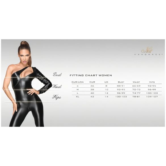 Noir - plisované šaty - průhledný živůtek - s halter límcem - černé - M