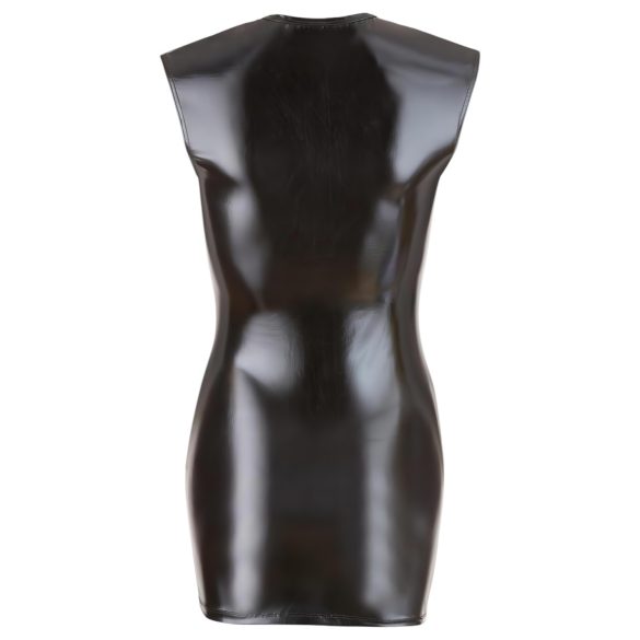 Cottelli - dámské mini šaty bez rukávů - lesklé - černé