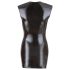 Cottelli - dámské mini šaty bez rukávů - lesklé - černé