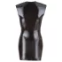 Cottelli - dámské mini šaty bez rukávů - lesklé - černé - M