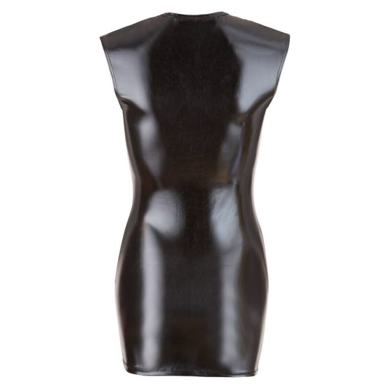 Cottelli - lesklé společenské šaty bez rukávů (černé) - XL